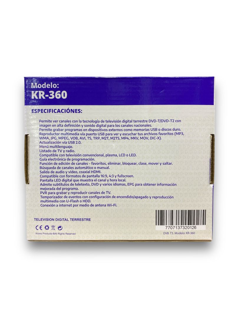 DECODIFICADOR Y ANTENA TDT CRONO