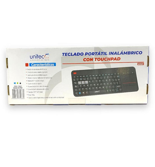 TECLADO INALAMBRICO CON TOUCHPAD  UNITEC