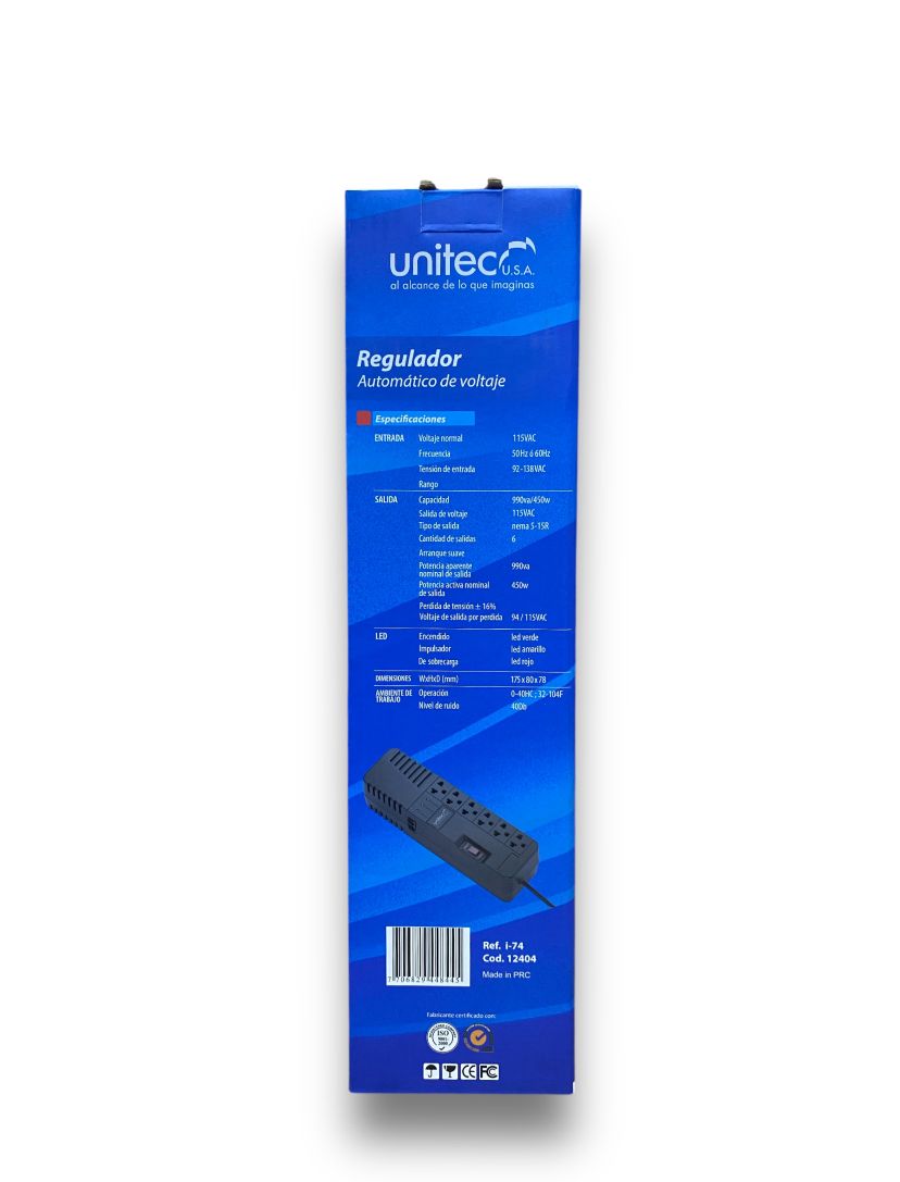 REGULADOR DE ALTO VOLTAJE UNITEC 990VA