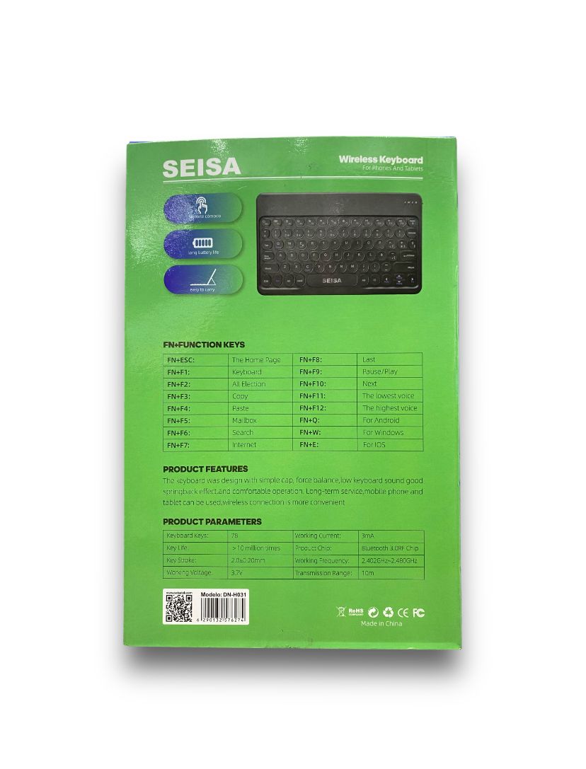 TECLADO SEISA INALMABRICO PARA CELULARES Y TABLETAS