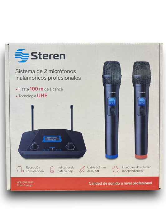 MICRÓFONOS STEREN UHF WR809