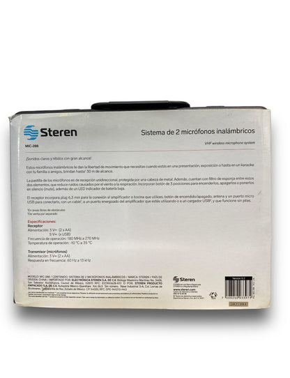 MICRÓFONOS INALÁMBRICO STEREN MIC288