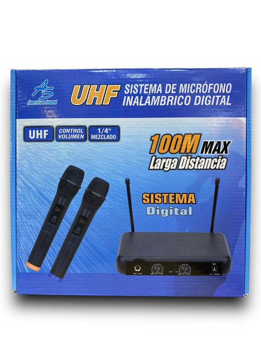 MICRÓFONOS INALÁMBRICOS AMERICAN SOUND UHF TWM322M