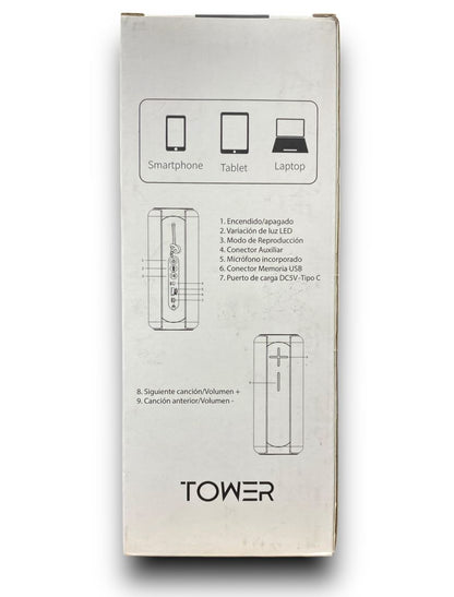 PARLANTE BLUETOOTH MOVISUN TOWER TWS IPX6